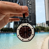 Royal Pop Pocket Watch, Leather Strap, Bioceramic Multi-Color, Quartz Movement