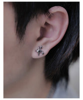 3D Four Pointed Star Earring