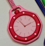 Royal Pop Pocket Watch, Leather Strap, Bioceramic Multi-Color, Quartz Movement