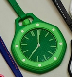 Royal Pop Pocket Watch, Leather Strap, Bioceramic Multi-Color, Quartz Movement