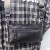 Woven Crossbody Leather Bag